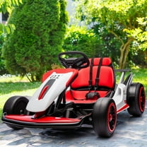 Richryce 24V Electric Go Kart for Kids, Powered Ride on Toys, 7MPH Fast Electric Drift Car Outdoor Race Toy, Christmas Gift