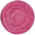 thumbnail image 2 of SAFAVIEH Braided Calvin Transitional Cotton Reversible Area Rug, Pink/Fuchsia, 6' x 6' Round, 2 of 11