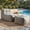 Gray, variant on Ovios 2-Piece Outdoor Chaise Lounge Chair with Ottoman, 57"L Patio Bean Bag Chair for Pool Balcony Desk, Gray