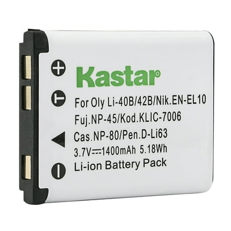 Image of Kastar Li-42B Battery 1-Pack Replacement for Olympus Stylus 780 Stylus 790SW Stylus 820 Stylus 830 Stylus 840 Stylus 850SW Stylus 1040 Stylus 1050SW Stylus 1200 Stylus 5010 Camera