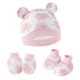 thumbnail image 4 of GYRATEDREAM Baby Hats and Mittens Infant Cotton Beanie Cap No Scratch Gloves Socks Set Newborn Hospital Hat for Newborn Boys Girls, 4 of 6