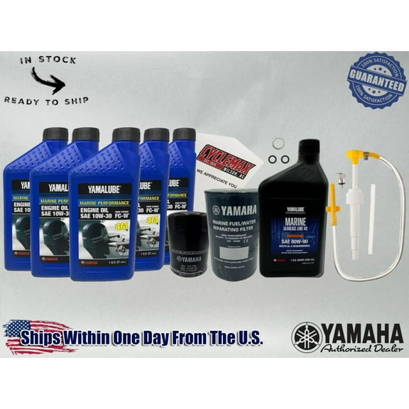 Cyclemax 10W30 Marine Gear Pump Service Kit fits 2013-2024 Yamaha F250 Motor