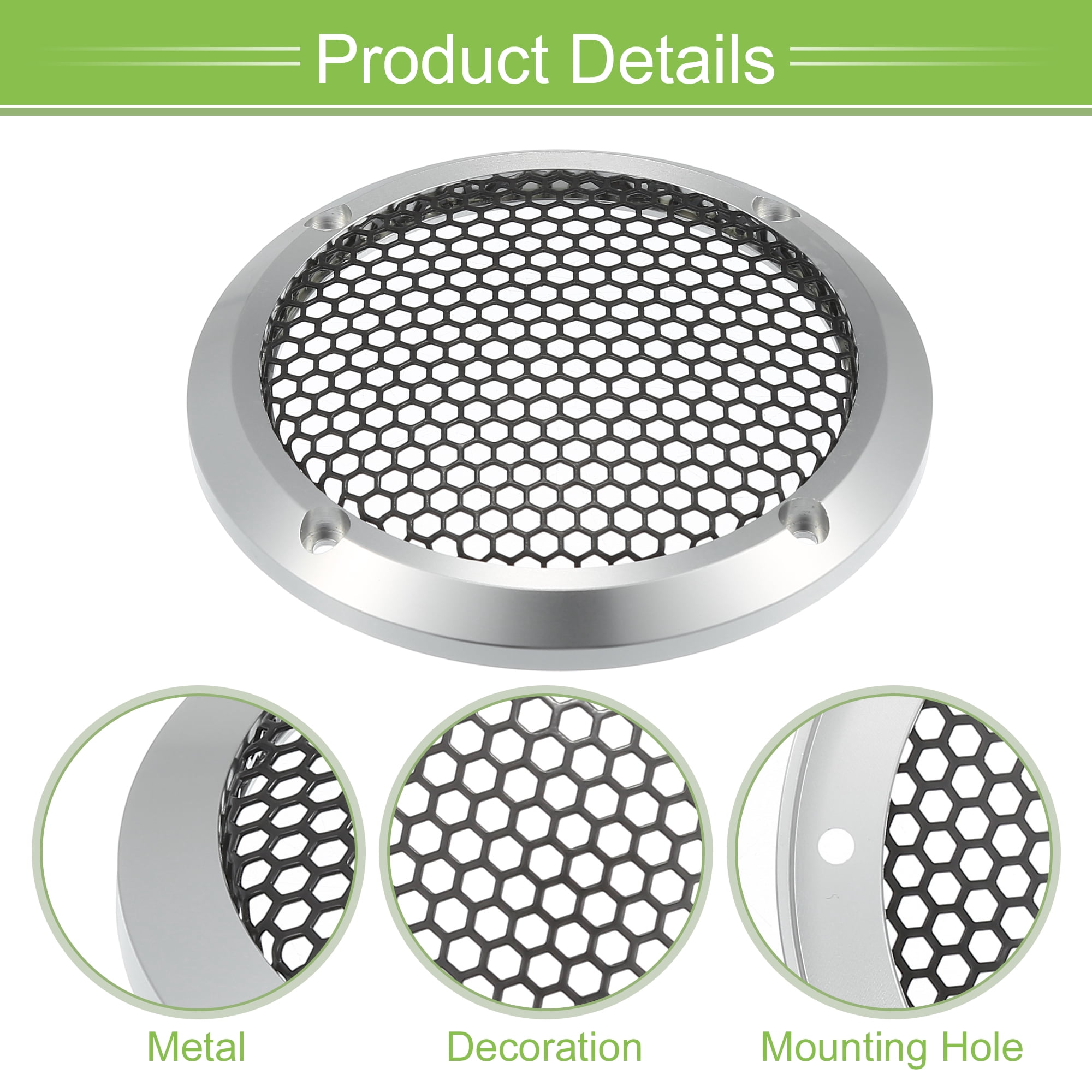 Unique Bargains Universal 3.5" Car Speaker Grills Cover with Mounting Screws