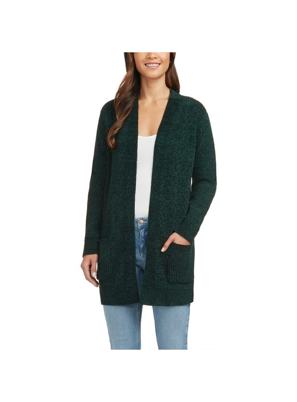 MALLORY Chenille Cardigan - Grey