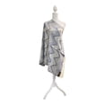 thumbnail image 2 of Sapphire Blue woolen Scarf with zigzag Prints For Women Exquisite Unique Summer/Spring Collection Lightweight Soft Scarf Shawl Wrap., 2 of 5