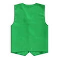 thumbnail image 4 of Hansber Womens Mens Button Irregular Hem Vest Adult Waiter Bartender Work Uniform Unisex Volunteer Green 3XL, 4 of 5