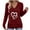 Red, variant on Busydd Womens T Shirts Fashion Heart Print Long Sleeve Going Out Tops for Women Casual Versatile Loose V Neck Womens Tops S