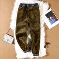 thumbnail image 5 of Pantalones vaqueros de invierno para mujer, gruesos, cálidos, Vintage, cintura elástica, pierna ancha, sueltos, informales, pantalones vaqueros Harem, 5 of 5