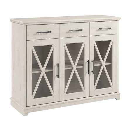 Lennox Farmhouse TV Stand for 65 Inch TV in Linen White Oak - Engineered Wood