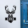 thumbnail image 3 of Handmadetneonsign Head Deer Hunting House Number Metal Wall Art LED Light - Personalized Sign Home Decor, 3 of 5