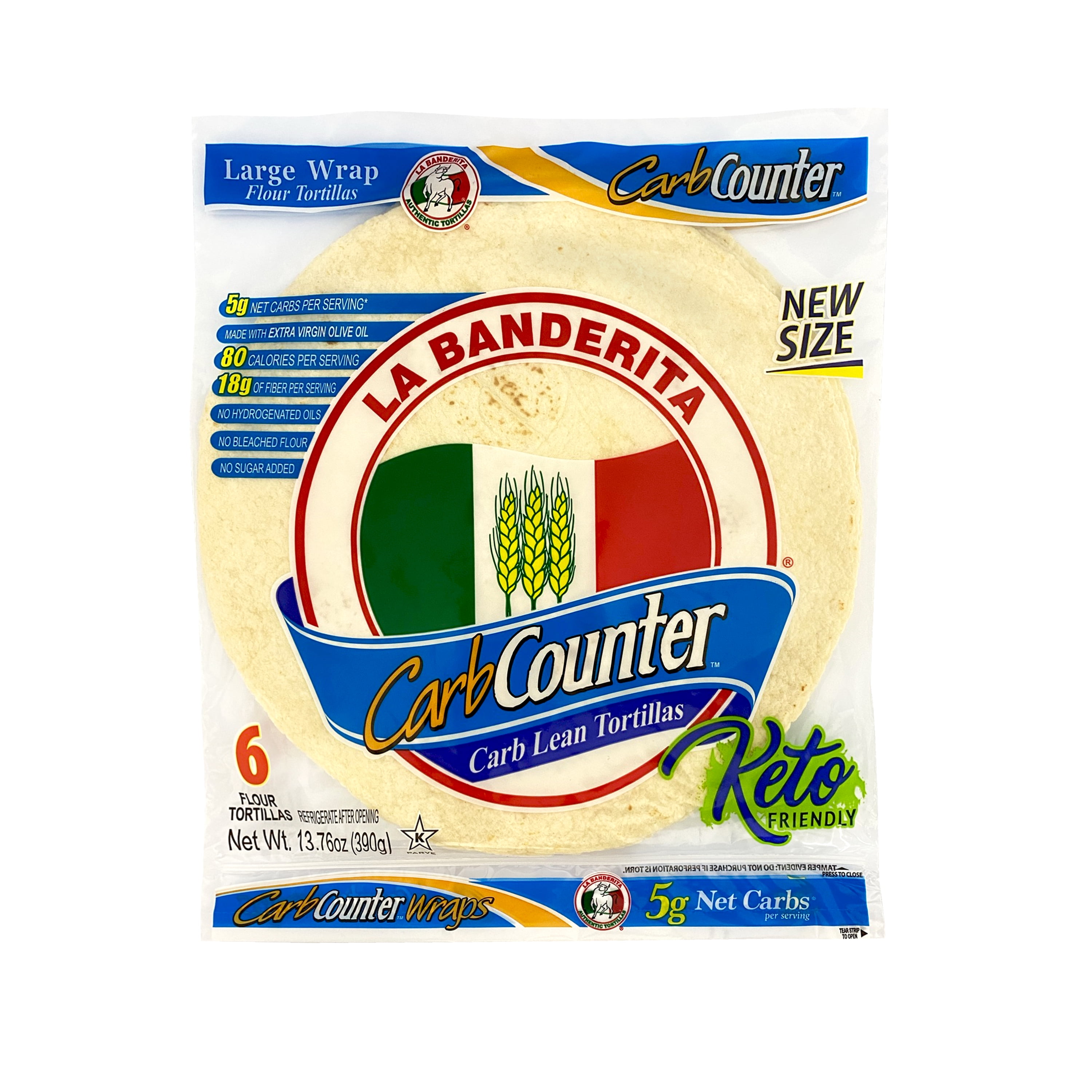 La Banderita, Carb Counter 10" Wraps 6ct