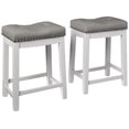thumbnail image 1 of Angel Line Tabourets de Bar Cambridge, 24 Pouces Ensemble de 2, Coussin Gris, 1 of 2