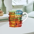 thumbnail image 4 of Taza con forma de libro pintado, accesorio, artículos novedosos, colección de regalos, regalos coloridos para bibliotecarios, aficionados a los libros L, 4 of 6