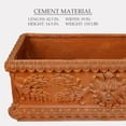 thumbnail image 4 of DAVYLINE Heavy Duty Large Cement Planter Box - Vintage Lion Head Concrete Rectangular Planter - 42.5" L. x 19" W. x 14.5" H. Rust Color, 4 of 6