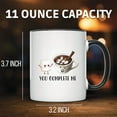 thumbnail image 2 of You Complete Me Hot Cocoa Mug - Cute Marshmallow Coffee Mug - Couple Gift - Funny Hot Chocolate Mug - Mug for Him and Her - 11 Ounce Black Rim Handle Novelty Coffee Cup - WMUG1567-BLK, 2 of 5