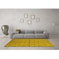 thumbnail image 3 of Ahgly Company Indoor Square Solid Yellow Modern Area Rugs, 5' Square, 3 of 4