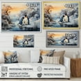 thumbnail image 4 of Designart "Symphony Of Winter Penguins" Penguin Floater Framed Wall Art Living Room, 4 of 5