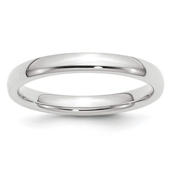 Platinum Solid Polished 3mm Comfort-Fit Wedding Band Ring Size 4.5 Wedding Band for Women and Men
