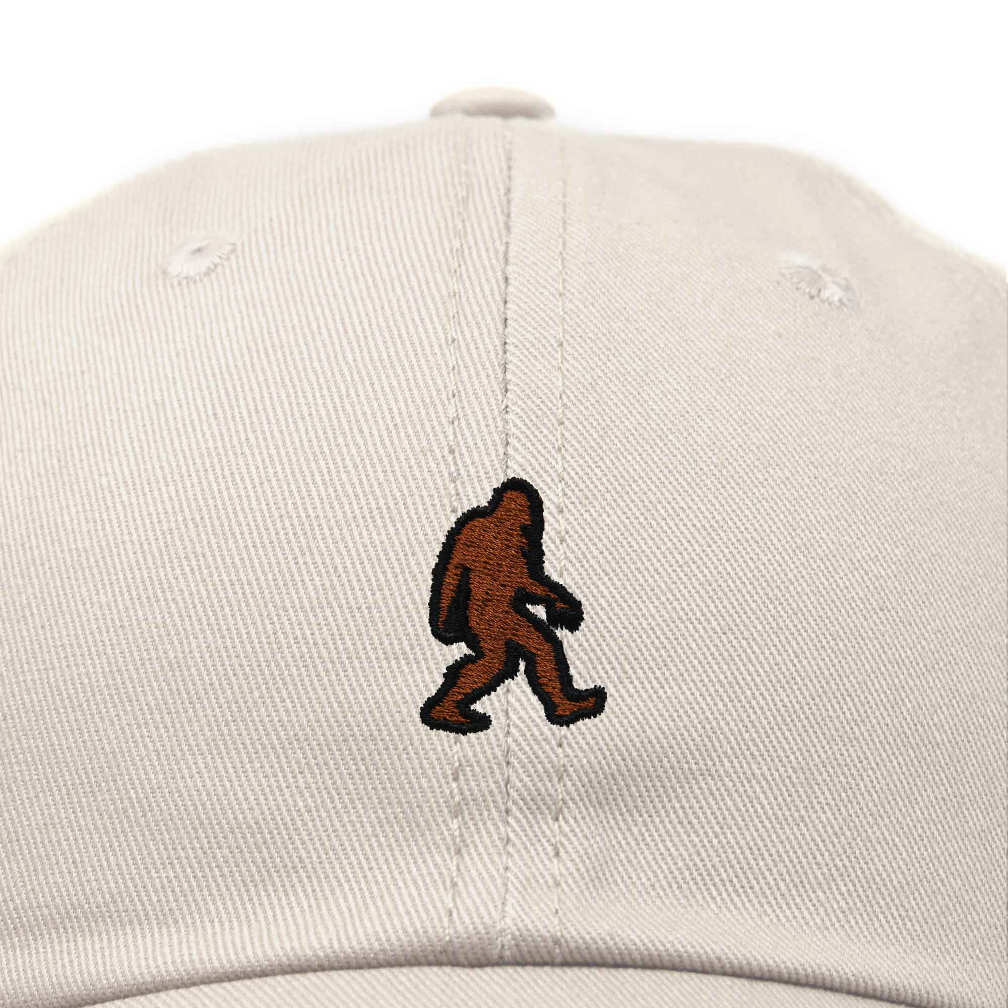 Dalix Sasquatch Embroidered Cap Cotton Baseball Summer Cool Dad Hat Mens in Beige