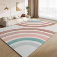 thumbnail image 1 of Minimalist Rainbow Stripes Rug 2x3ft Area Rugs Colorful Boho Art Rugs Soft Washable Non Slip Carpet for Room Living Room Bedroom Entry Floor Mats, 1 of 6