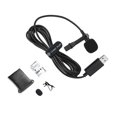thumbnail image 1 of CUITING 1 Ensemble Microphone Professionnel USB Clip sur Micro Lavalier Câble de 2m, 1 of 15