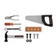 thumbnail image 3 of Juego de bolsas de herramientas Black+Decker Junior, 13 piezas con martillo y más, 3 of 9