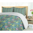 thumbnail image 5 of Ambesonne Owl Duvet Cover Set, Hipster Animal Wise Bird, 2-Calking, Dark Seafoam Multicolor, 5 of 7