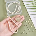 thumbnail image 3 of 2 Strands Natural Freshwater Shell Beads Strands Round Seashell color 4mm Hole: 0.6mm about 92pcs/strand 14.96 inch(38cm), 3 of 5