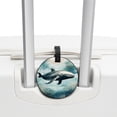 thumbnail image 3 of Whale 2Pcs PU Leather Round Luggage Tags with Privacy Cover and Name ID Tag for Suitcase, Handbags, Backpacks, School Bags, 3 of 6