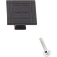 thumbnail image 2 of Arts & Crafts Square Cabinet Knob, Matte Black by Stone Harbor Hardware, 2 of 3