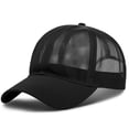 thumbnail image 2 of iHPH7 Baseball Cap Trucker Hat Mesh Hat Snapback Hat Running Hat Unisex Sun Hat, Black One Size, 2 of 3