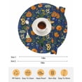 thumbnail image 6 of 15 Inch Round Placemats Set of 4, Orange Blue Spring Floral Non Slip Heat Insulation PP Table Mats, Vintage Botanical Summer Flower Washable Place Mats for Kitchen Dining Party Table Decor, 6 of 7