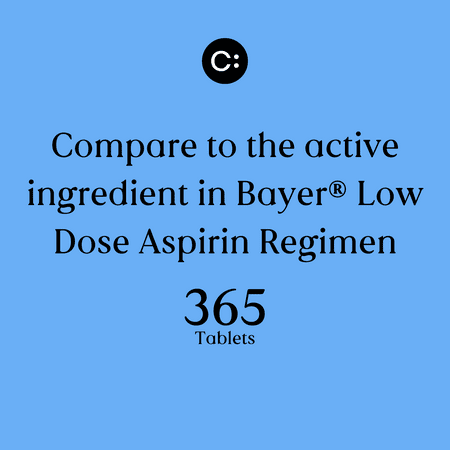 Cabinet Low Dose Aspirin, Enteric Coated Baby Aspirin 81mg, 365 Ct