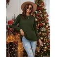 thumbnail image 5 of Zeagoo Women Cotton Tops Long Sleeve T Shirts Tunic 2025 Ladies Dressy Blouse Casual Shirts for Fall Winter, 5 of 6