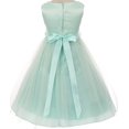 thumbnail image 2 of Flower Girl Dress Bejeweled Satin with Tulle Quality Dress for Little Girl Off White 6 MBK.370CBC, 2 of 3