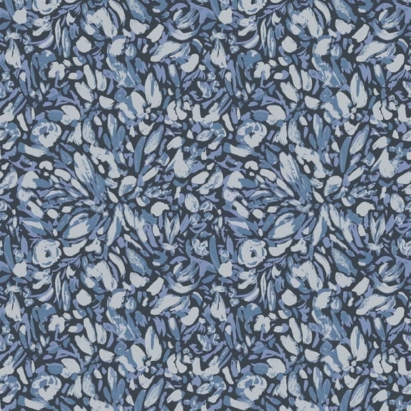 Tempaper x She She Flamboyan Blue Peel and Stick Wallpaper, 20.5" x 16.5'