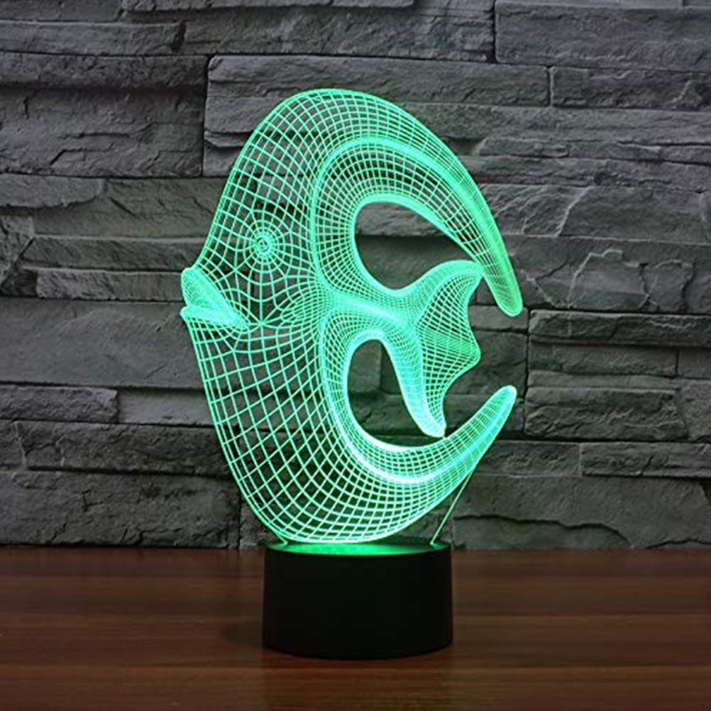 3D LED Night Light Lamp Heart Visual,3 Cycle,Coral Fish and Globe 3D Desk Lamp 