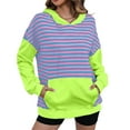 thumbnail image 6 of REUFTI 2024 Girls Sweatshirts Long Sleeve Stripe Print Casual Graphic Hoodies Pullover Oversized Hoodie,Sweatshirts For Women,Winter And Autumn Hoodies,Essentials Hoodie,Soft Fabric,Comfortable, 6 of 6