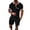 Black, variant on FAOWME Men's Summer 2 Piece Set Short Sleeved Lapel Half Zipper Solid Color Top And Shorts Comfortable Fashion Outfits For Casual Daily Wear,L,Grey