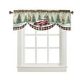 thumbnail image 3 of Christmas Truck Elk Fir Tree Berries Window Curtain Living Room Kitchen Cabinet Tie-up Valance Curtain Rod Pocket Valance, 3 of 6