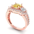 thumbnail image 2 of Three-Stone Engagement Ring for Women - 2.16ct Natural Citrine in 14K Rose Gold Promise Ring, 2 of 6