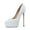 White, variant on YDN Women Classic Platform Stiletto High Heel Pumps Pointed Closed Toe Pumps Snake Print Slip On Wedding Dress Shoes Size 7 Black