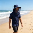 thumbnail image 6 of Fisherman Hat with Netting, Lightweight Sun-Protective Hat, for Outdoor Fishing Hiking Camping, for Men & Women, Navy, 6 of 6