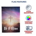 thumbnail image 5 of America Forever He is Risen Easter Day House Flag 28 x 40 inch Double Sided Cross Religious Decorative Small Spring Holiday Seasonal Easter Day Flags for Outdoor Yard Lawn Decoration, 5 of 5