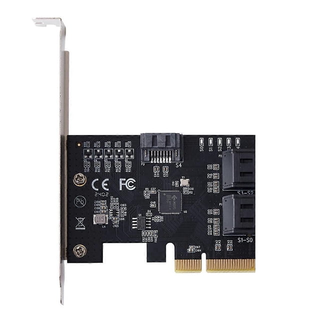 5 Port SATA III PCIE X4 to SATA 3.0 PCI Express Converter Computer Hard Disk SATA Expansion Card Ada