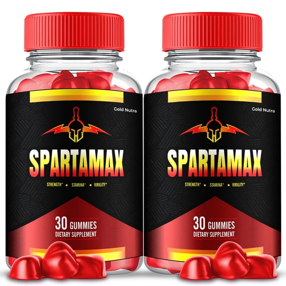 SpartaMax Gummies, Advanced Formula, Sparta Max Supplement All Natural Formula, Maximum Strength (2 Pack)