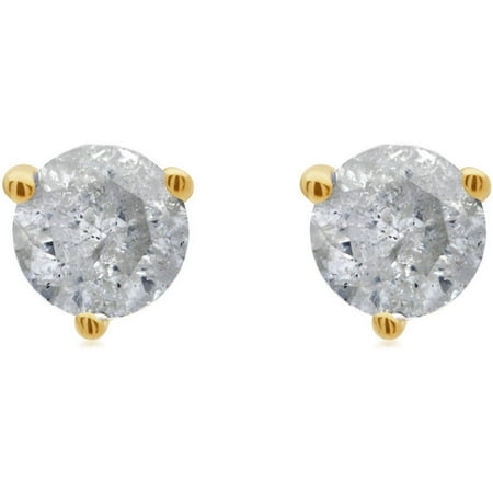 Diamond Martini Stud Earrings 1/4 Carat T.W. Round Diamond 14kt Yellow Gold Martini Stud Earrings with Gift Box, IGL Certified ()