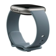 Fitbit Versa 4 GPS Calendar Function, Oximeter Silver Aluminum Case with Blue Watch Band, 1 Pack