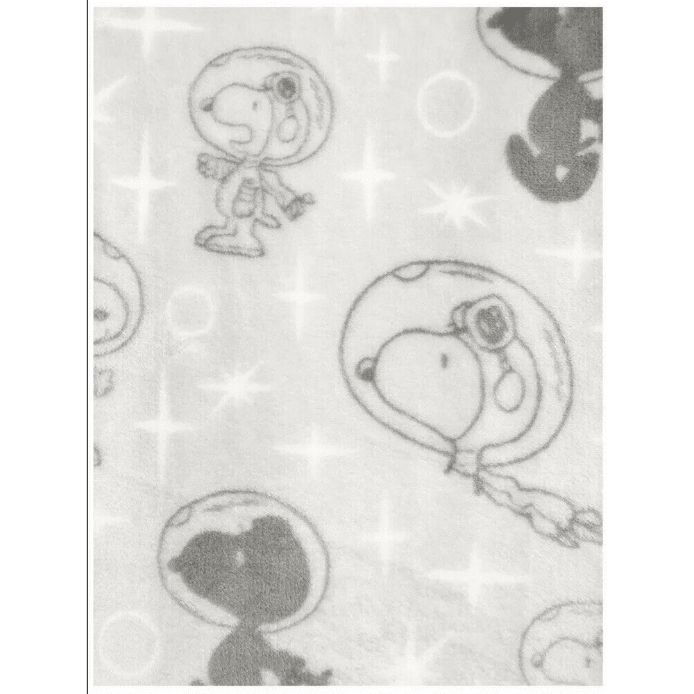 Peanuts Snoopy Flying Ace Astronaut in Space Throw Blanket 50 x 70 Grey