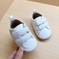 thumbnail image 2 of Yammkia Baby Boy Sneakers Baby Walking Shoes For Boys Baby Boys Girls High Top Ankle PU Leather Sneakers Soft Rubber Sole Oxford Anti-Slip Shoes for 6,White, 2 of 5